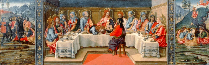 Scenes from the Passion of Christ, Predella Panel from the Tabernacle of the Sacraments, c.1484-6 (detail)